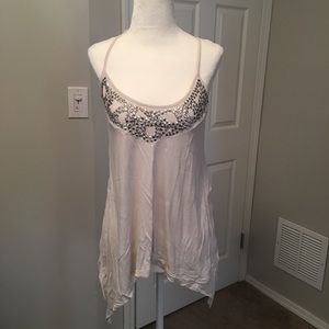 Guess Embellished light grey top size small